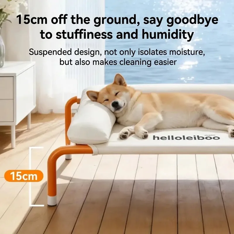 Lit Surélevé pour Chien Maille Respirante Extérieur 105 cm