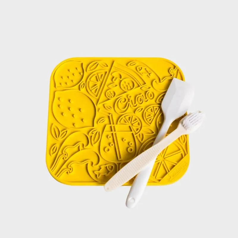 TAPIS DE LÉCHAGE ET D’OCCUPATION POUR CHIEN ET CHAT - LIMONCELLO 🍋