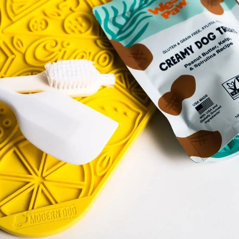 TAPIS DE LÉCHAGE ET D’OCCUPATION POUR CHIEN ET CHAT - LIMONCELLO 🍋