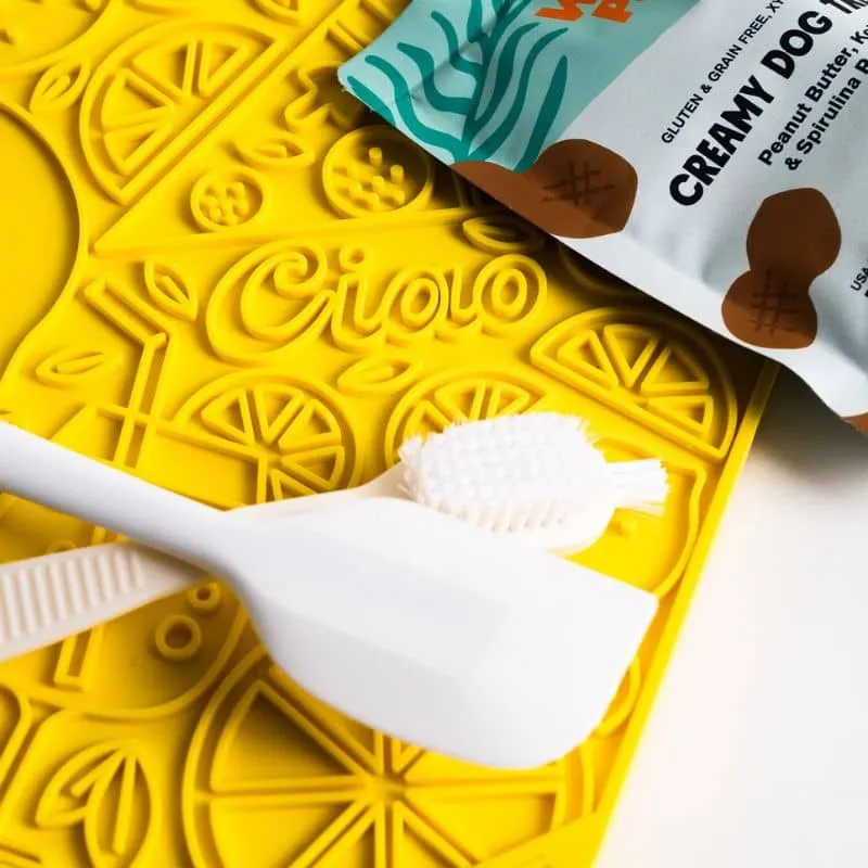 TAPIS DE LÉCHAGE ET D’OCCUPATION POUR CHIEN ET CHAT - LIMONCELLO 🍋