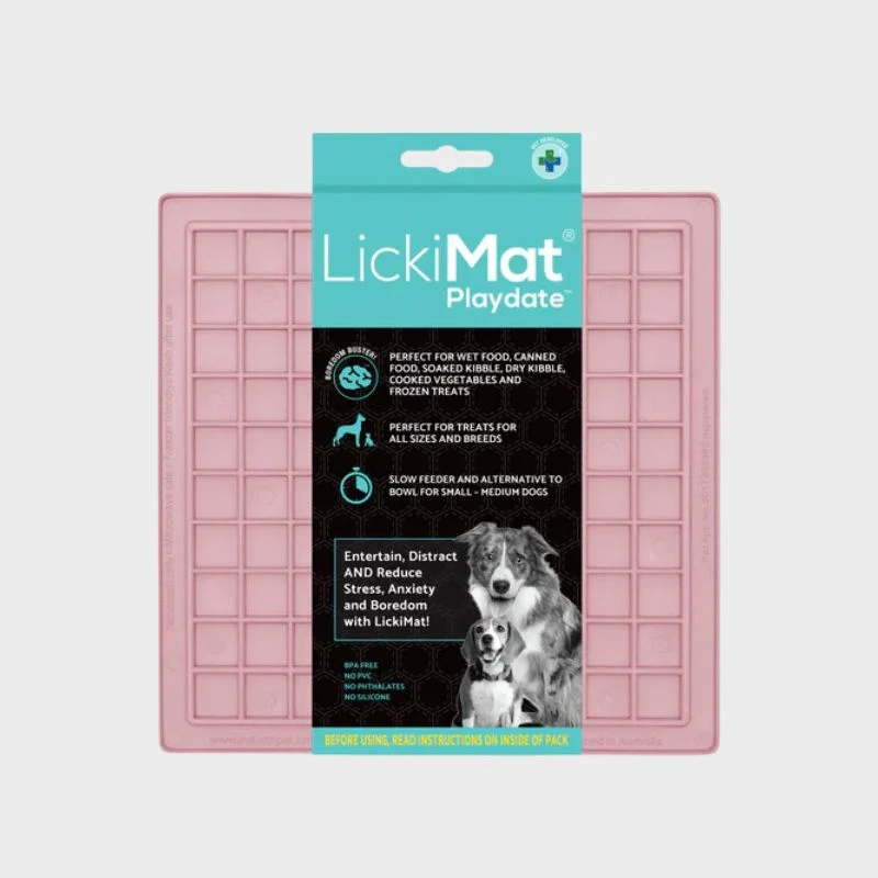 TAPIS DE LÉCHAGE ET D’OCCUPATION POUR CHIEN ET CHAT - LICKIMAT® PLAYDATE™ GUAVA