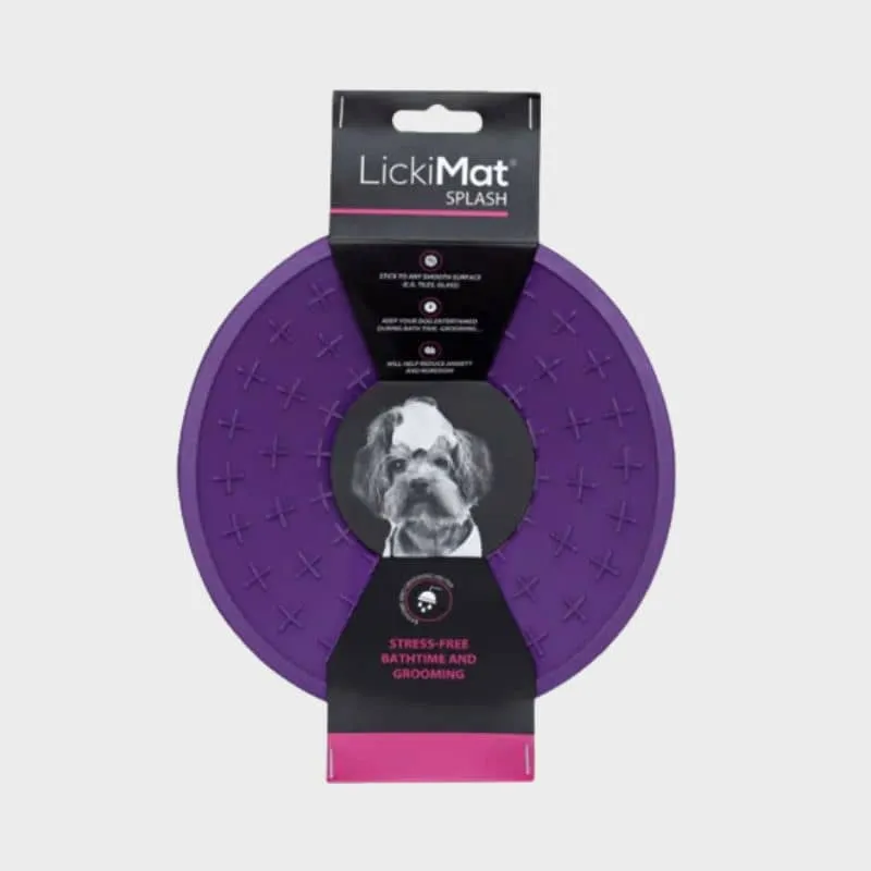 BOL À LÉCHER AVEC VENTOUSE POUR CHIEN - LICKIMAT® SPLASH™ VIOLET