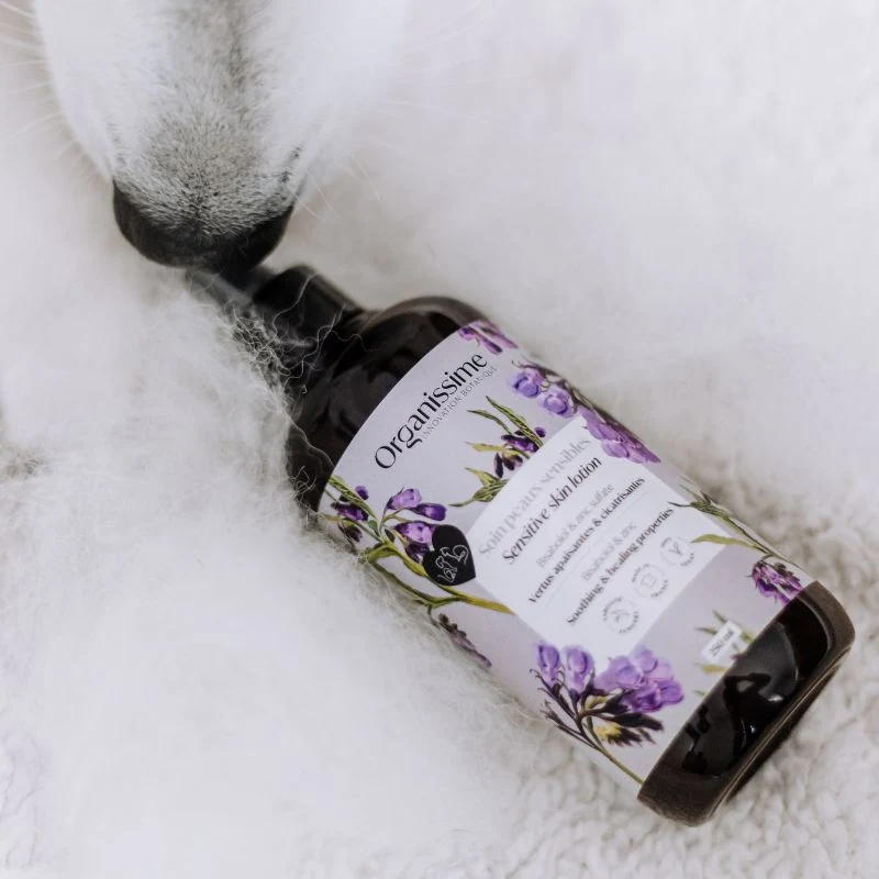Soin peaux sensibles pour chien ou chat Organissime