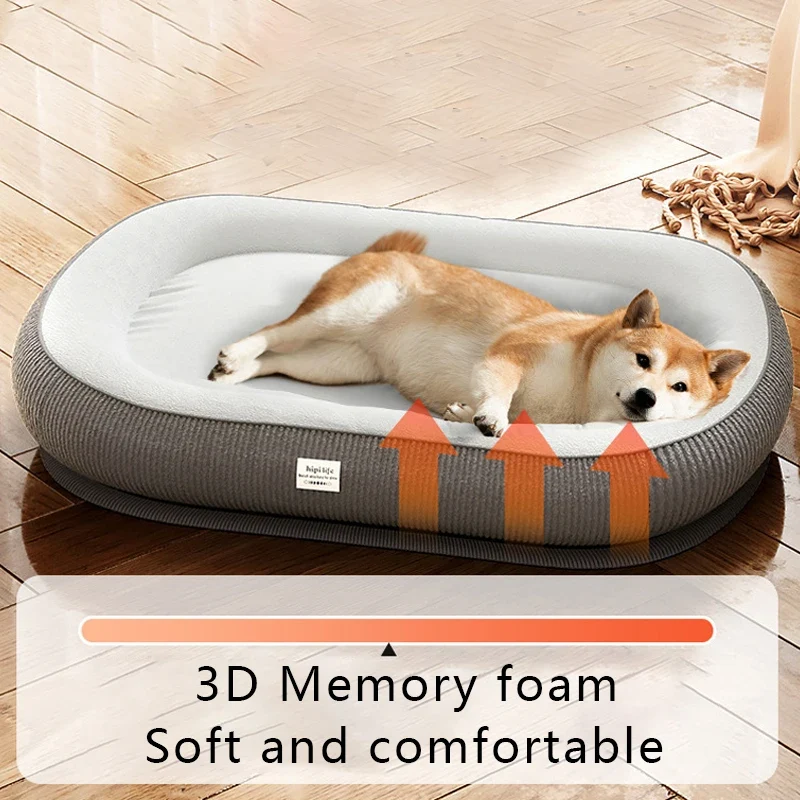 Matelas pour Chien à Mémoire de Forme Ovale 4 Tailles