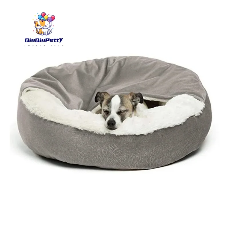 Panier Igloo Rond Cocon Douillet pour Petit Chien 50 et 60 cm