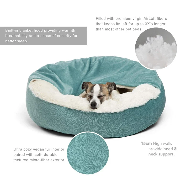 Panier Igloo Rond Cocon Douillet pour Petit Chien 50 et 60 cm