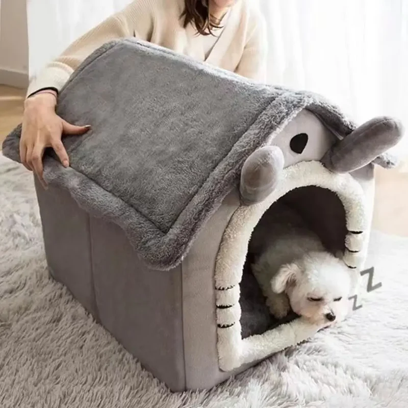 Niche d'Intérieur pour Petit Chien Maison Douce Toutes Saisons