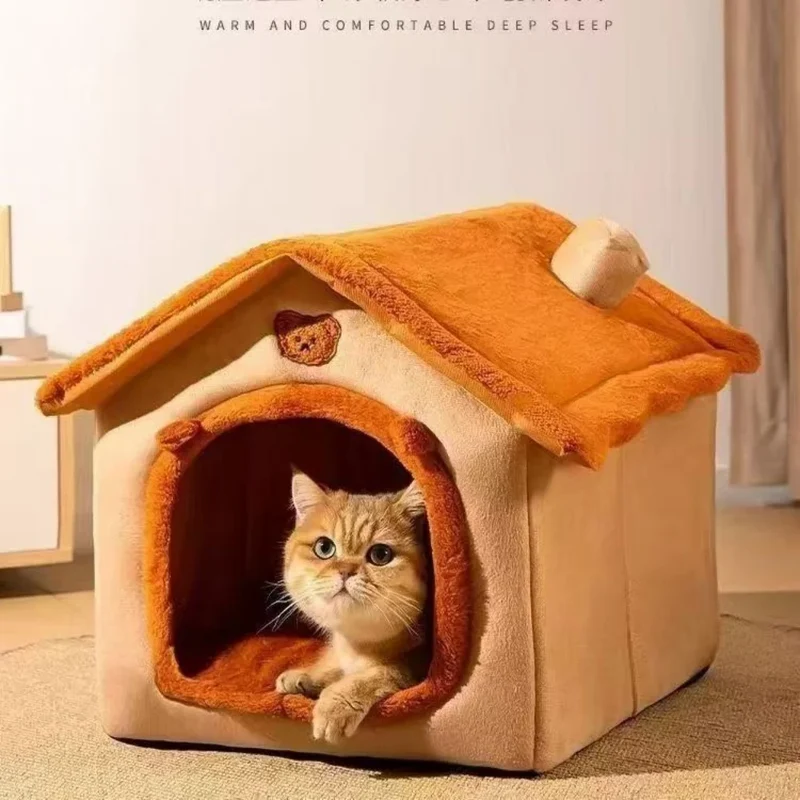 Niche d'Intérieur pour Petit Chien Maison Douce Toutes Saisons