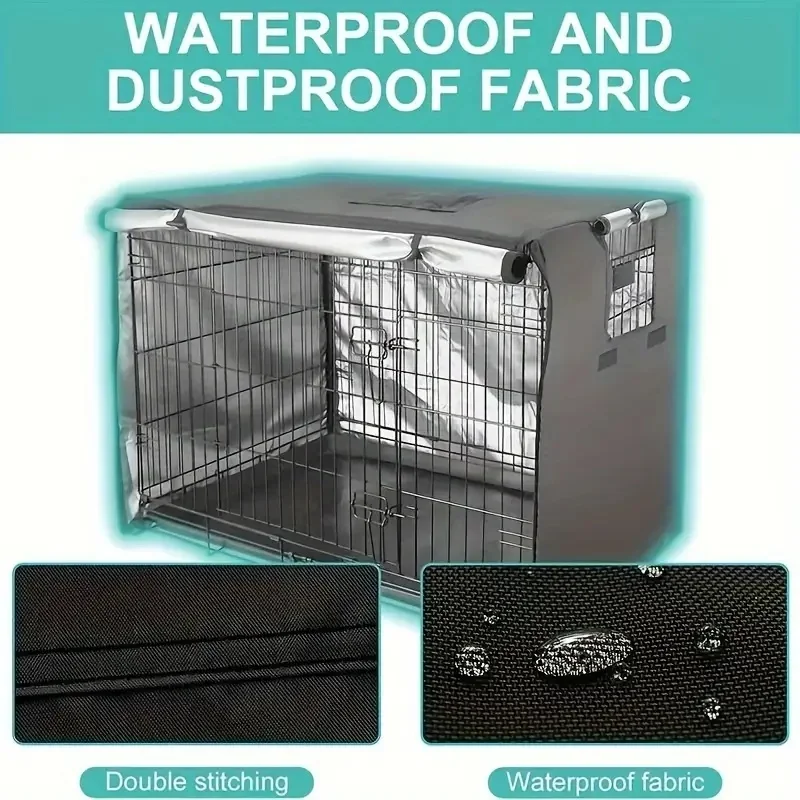 Housse pour Cage de Chien Noire Grande Taille 5 Formats