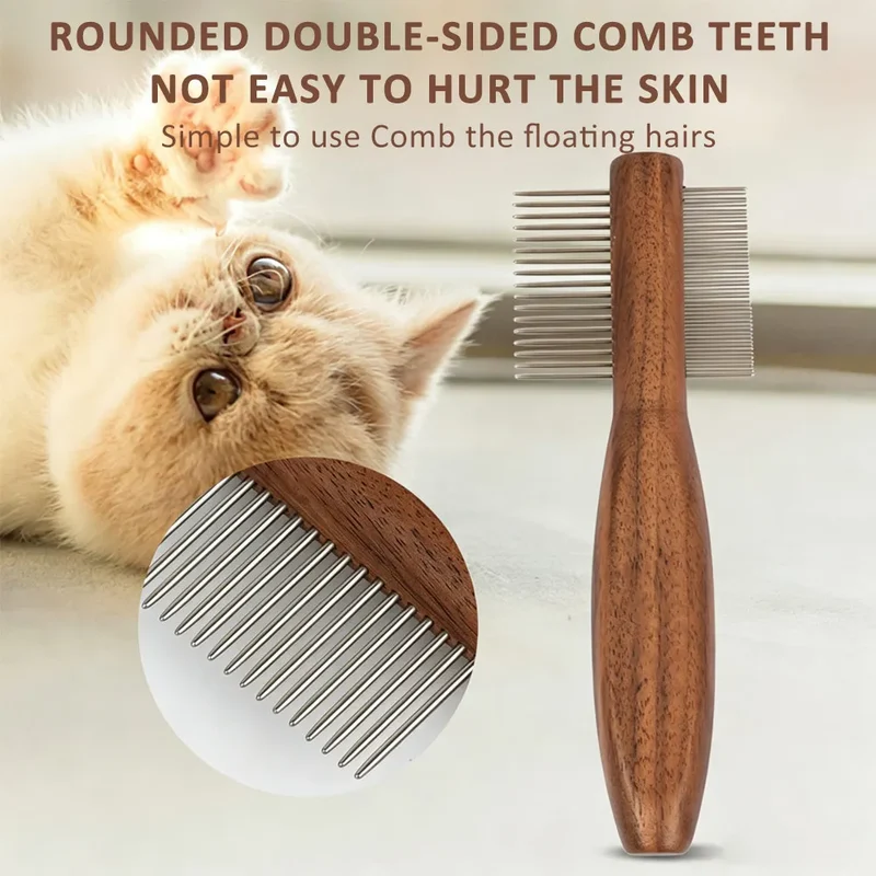 Brosse de Toilettage Chien et Chat, Kit Peignes et Coupe-Ongles