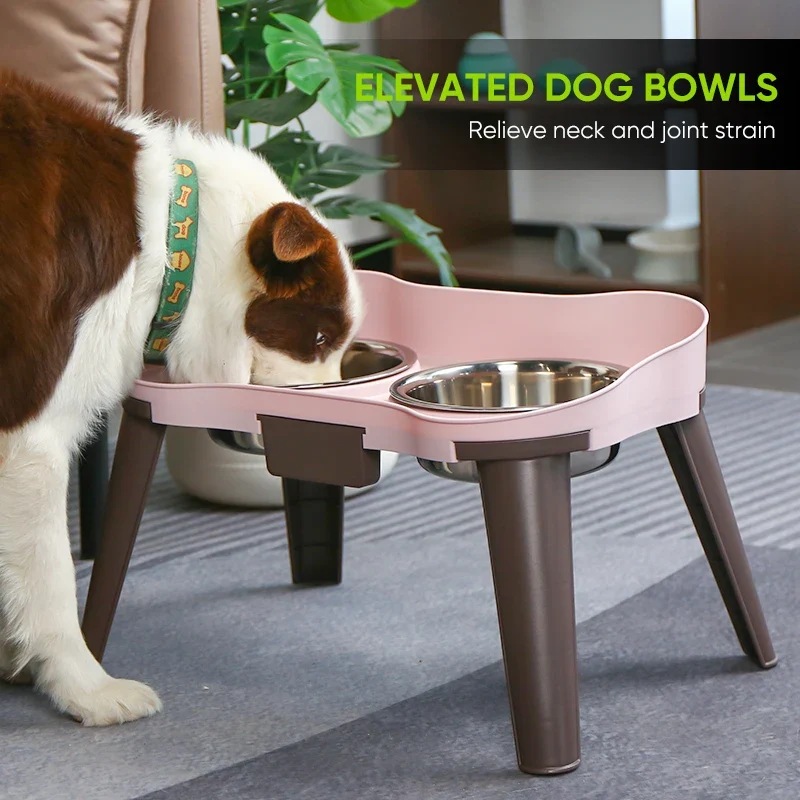 Gamelle Surélevée Chien Pastel Antidérapante Bols Inox M L XL