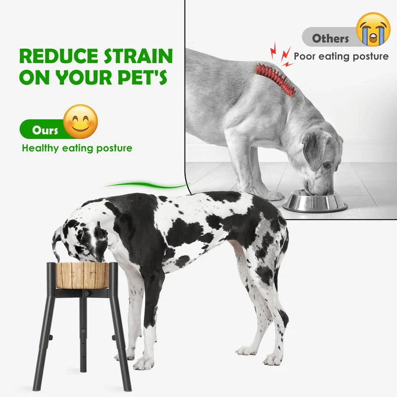 Support Gamelle Trépied Métal Grand Chien Hauteur Réglable