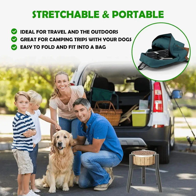 Support Gamelle Trépied Métal Grand Chien Hauteur Réglable