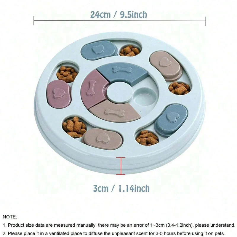 Jouet Puzzle Chien Rond 24 cm Friandises Anti-Ennui