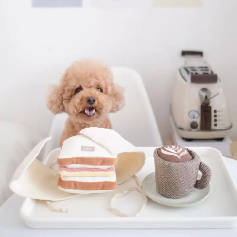 JEU D’OCCUPATION ET DE FOUILLE POUR CHIEN - SANDWICH "HAM & CHEESE" 🥪