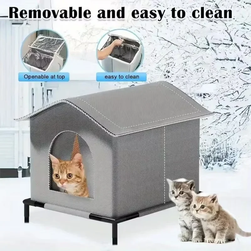 Niche d'Extérieur Isolée Surélevée pour Petit Chien et Chat