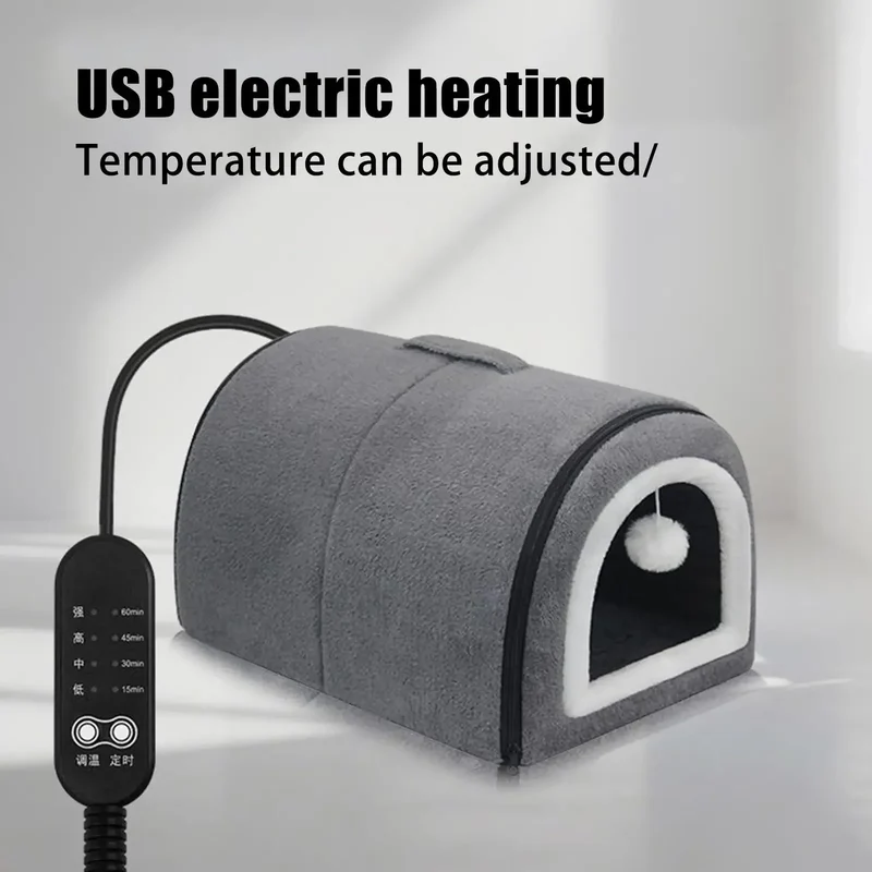 Niche d'Intérieur Chauffante USB pour Petit Chien et Chat