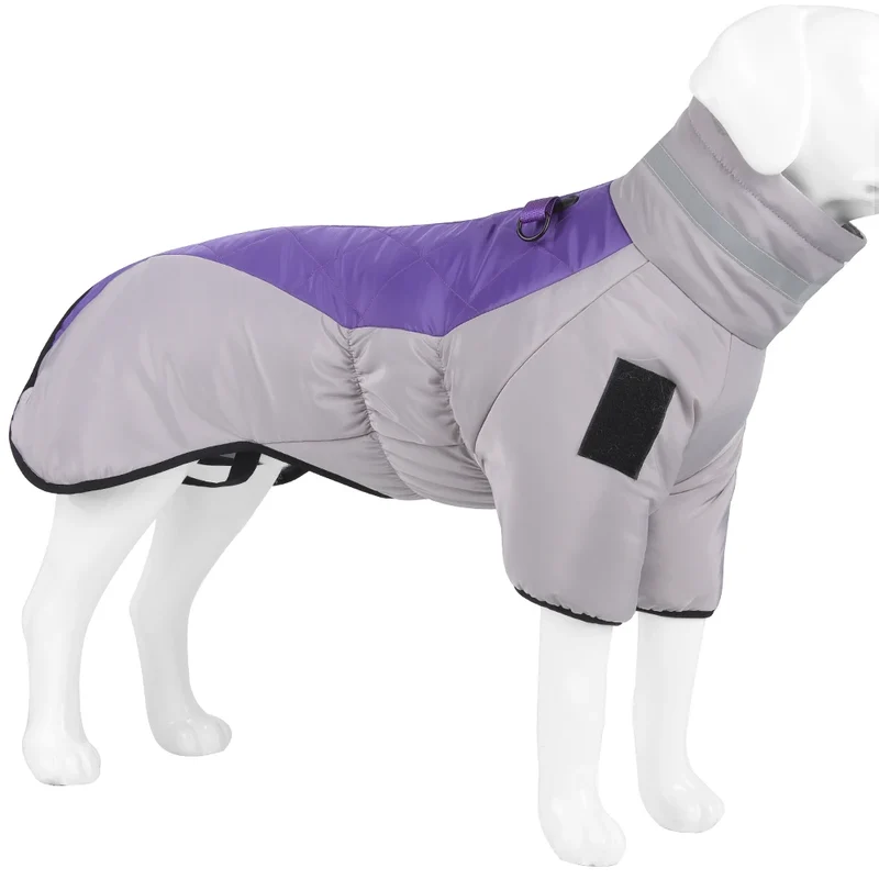 Manteau d'Hiver Matelassé Réfléchissant pour Chien Moyen et Grand