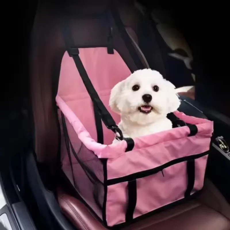 Siège de Voiture Rehausseur Pliable pour Petit Chien avec Sangle