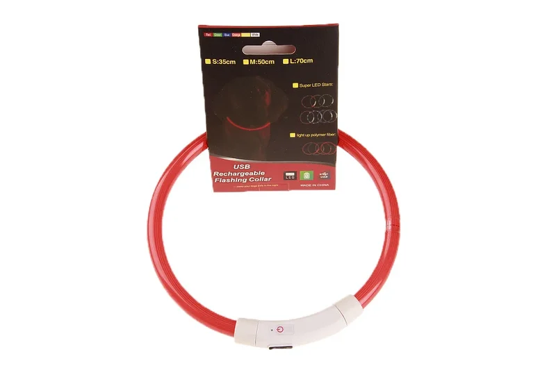 Collier Lumineux LED Rechargeable USB Tube 70 cm Chien