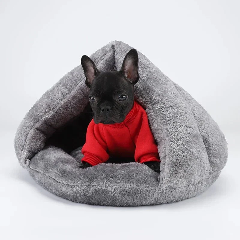 Panier Igloo Anti-Stress Chien Rose Gris