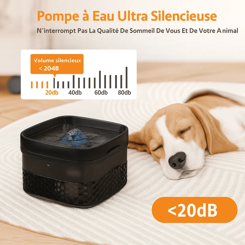 Fontaine à Eau Silencieuse 9L Gros Chien