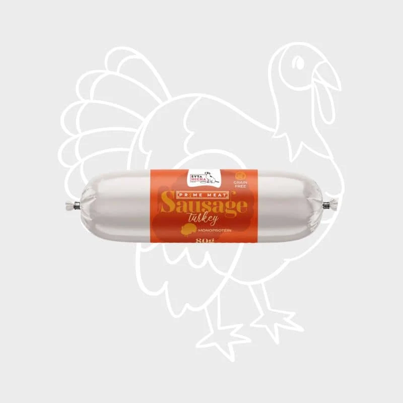 PÂTÉE FERME POUR CHIEN - SAUCISSE DE RÉCOMPENSE (CANARD, BOEUF, AGNEAU, DINDE OU SAUMON)
