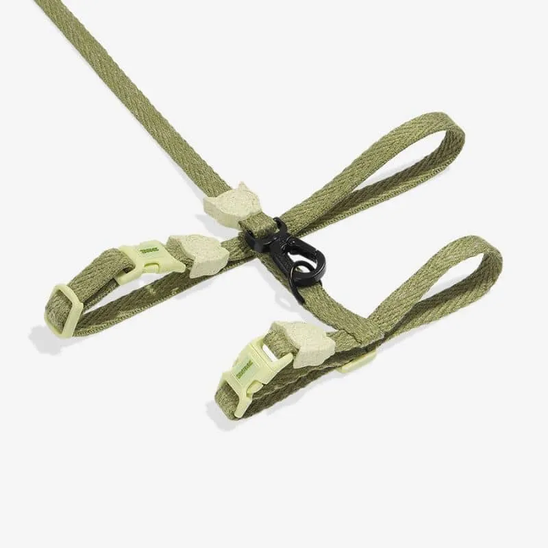 HARNAIS + LAISSE POUR CHAT - MOSS * VERT SAUGE