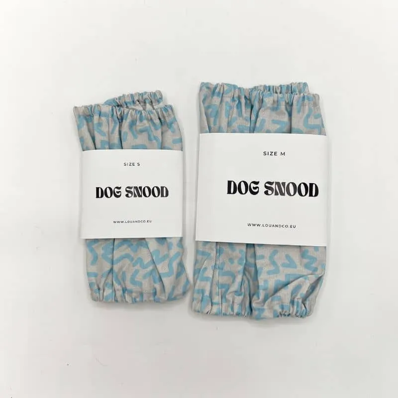 SNOOD POUR CHIEN EN COTON - MEMPHIS BLEU