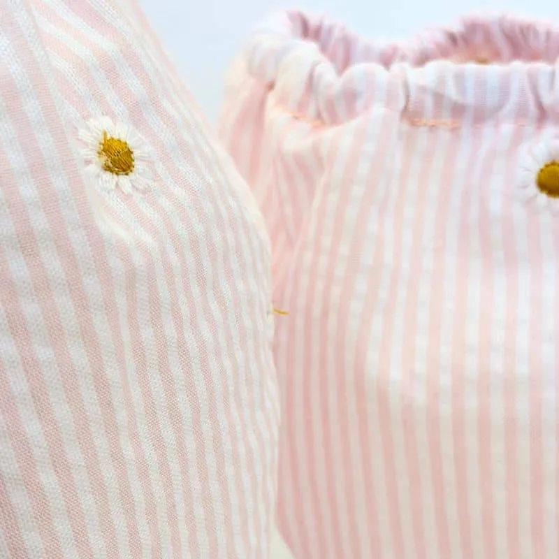 SNOOD POUR CHIEN EN COTON - SEERSUCKER DAISY ROSE
