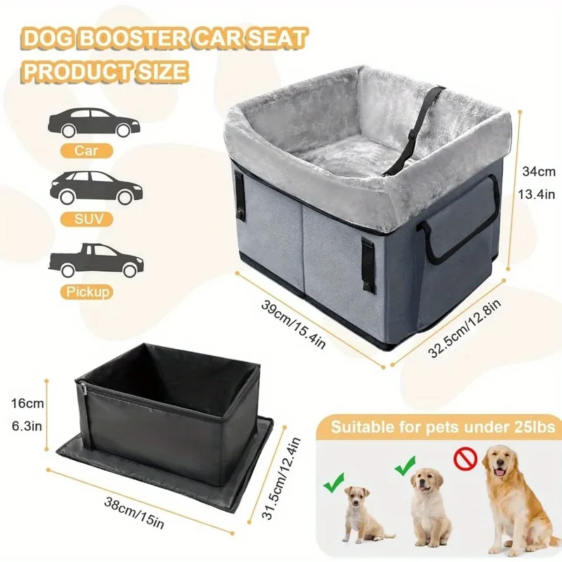 Siège Auto Rehausseur Voiture pour Petit Chien 9 kg