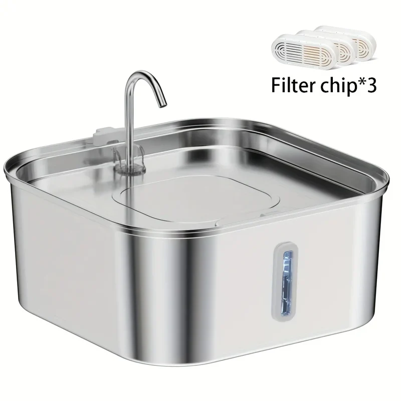 Fontaine à Eau Inox 7 L Silencieuse pour Gros Chien