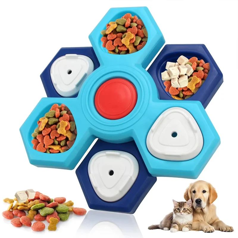 Gamelle Anti-Glouton Chien Multicouche à Couvercles Cachés