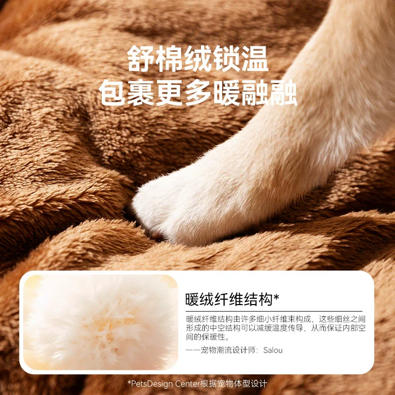 Niche d'Intérieur pour Chien Cabane Polaire avec Tapis Antidérapant