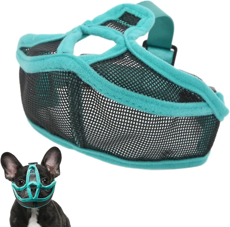 Muselière Chien Bouledogue Français Filet Bord Doux