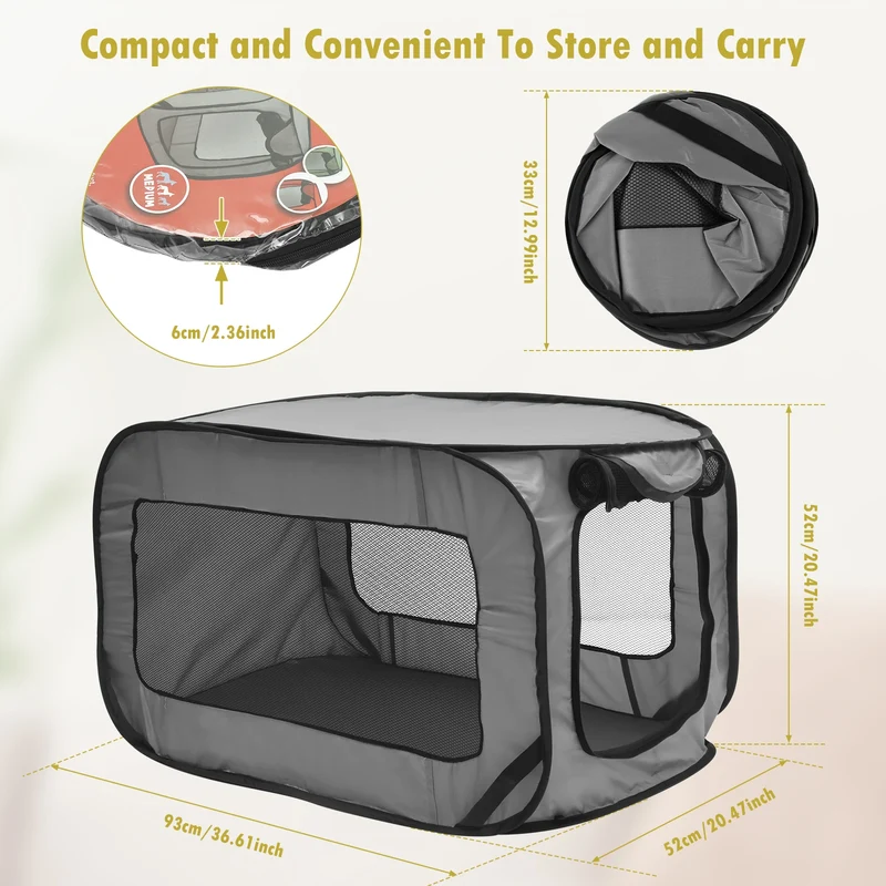 Caisse Pliable de Transport pour Chien Pop-Up 93 cm