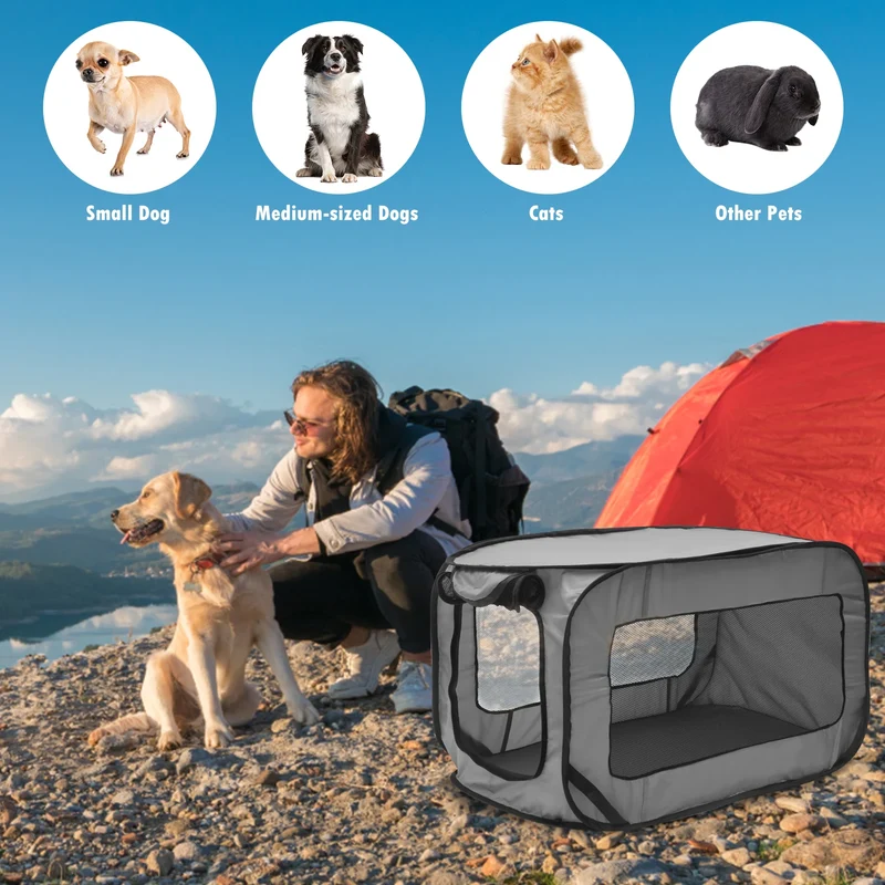 Caisse Pliable de Transport pour Chien Pop-Up 93 cm