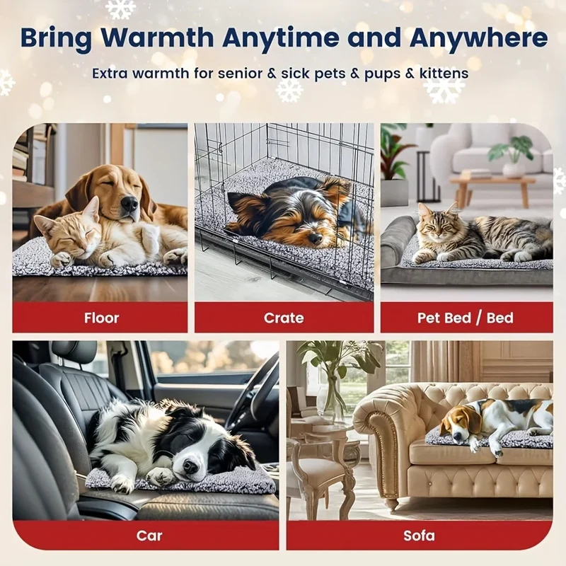 Coussin Chauffant pour Chien Auto-Chauffant sans Électricité