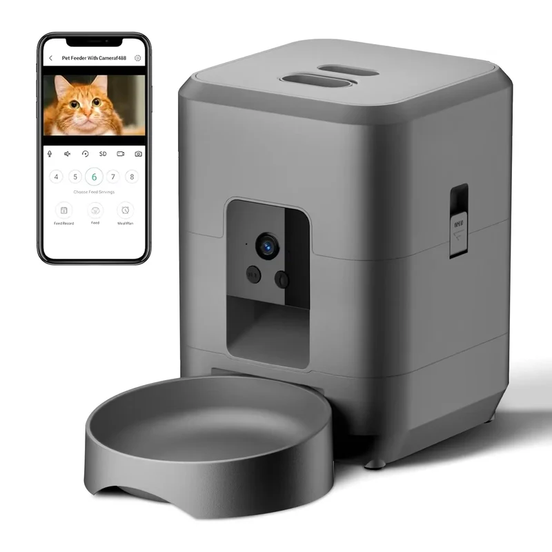 Distributeur Croquettes Chien Connecté Caméra Interphone Programmable
