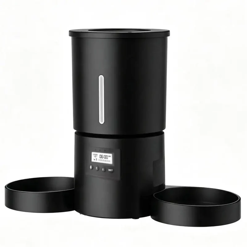 Distributeur de Croquettes Chien Programmable 4,2 L Double Bol
