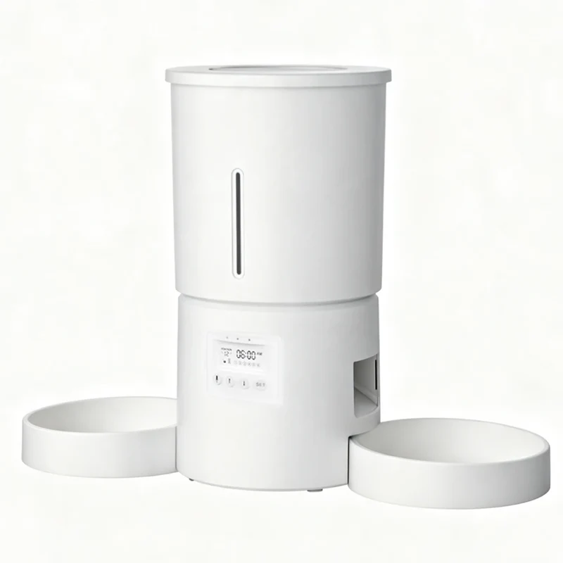 Distributeur de Croquettes Chien Programmable 4,2 L Double Bol