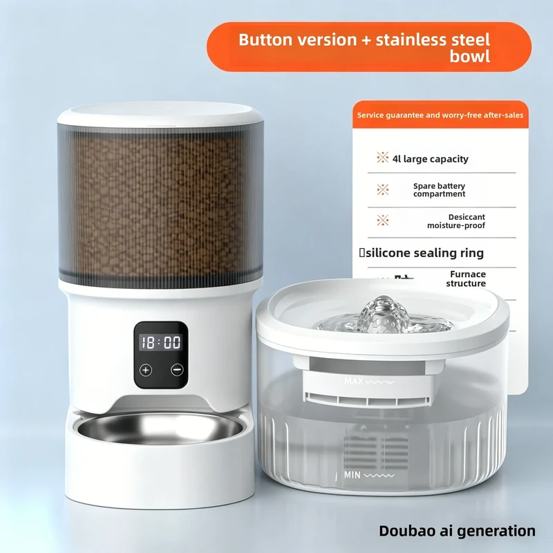 Distributeur Croquettes Chien Connecté 4 L Application Kit Fontaine