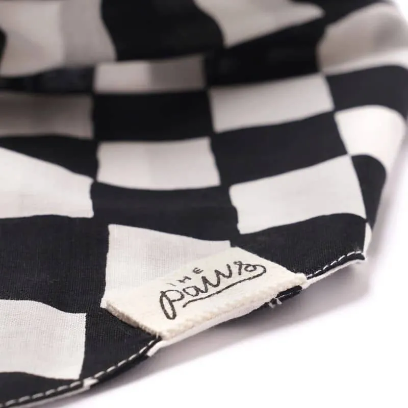 BANDANA POUR CHIEN - CHECKMATE NOIR "CHESS DOG"