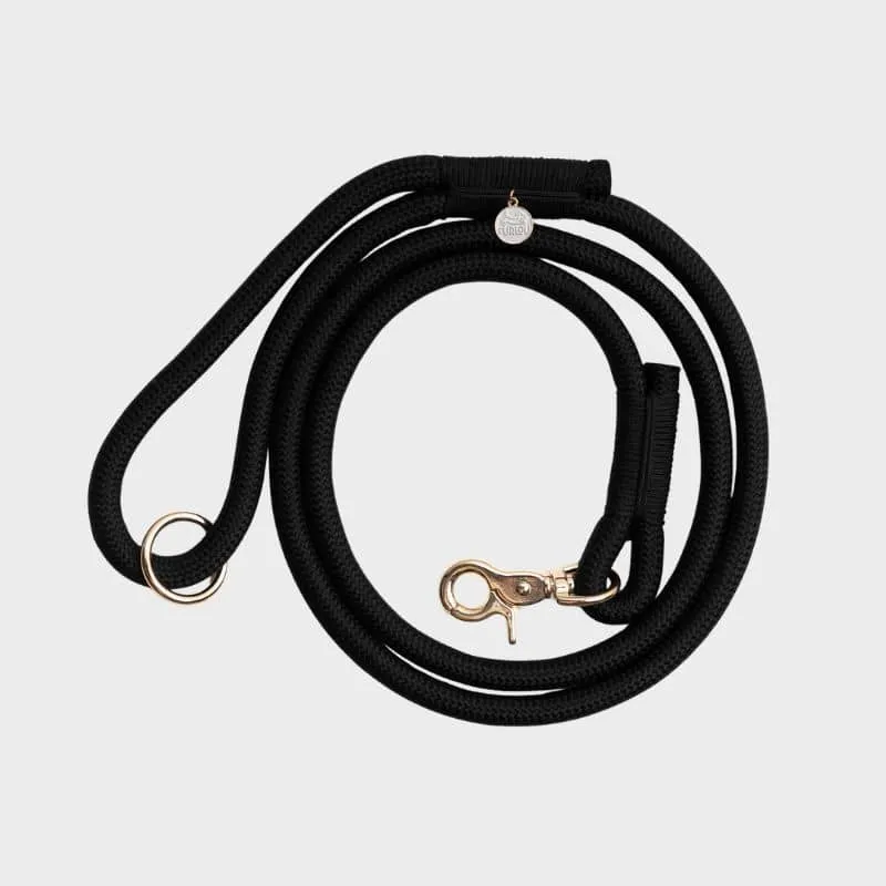 LAISSE EN CORDE POUR CHIEN - NOIR