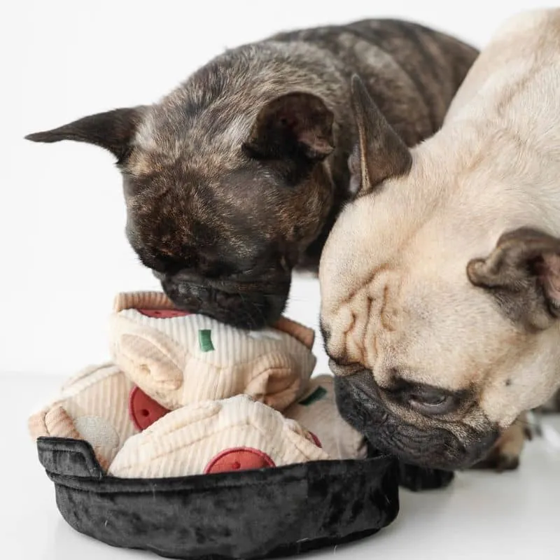 JEU D’OCCUPATION ET DE FOUILLE POUR CHIEN - PIZZA "DEEP DISH PIZZA" 🍕