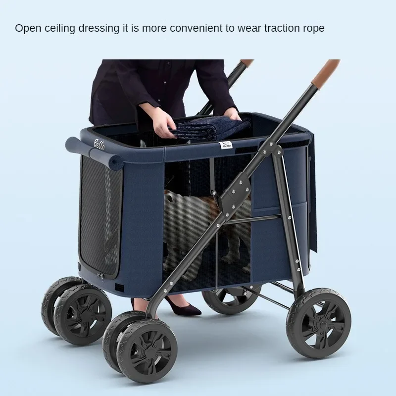 Chariot de Promenade Pliable Gros Chien 30 kg