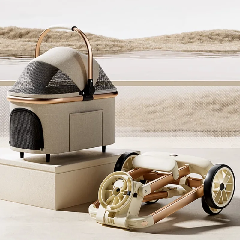 Poussette Chien Nacelle Amovible Pliable Voyage