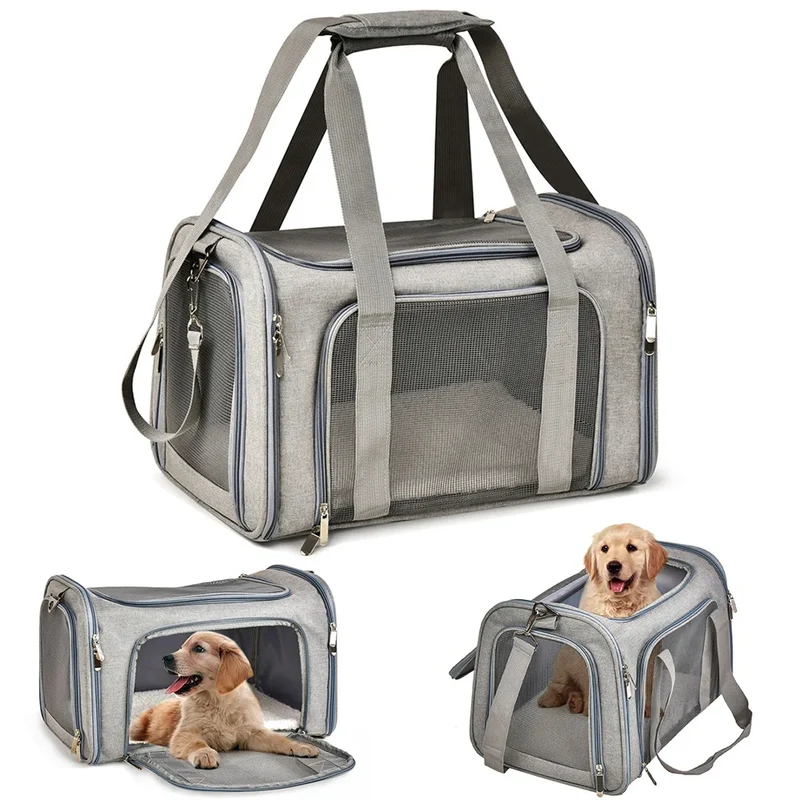 Sac de Transport Chien Souple Bandoulière Petit Chien Chat