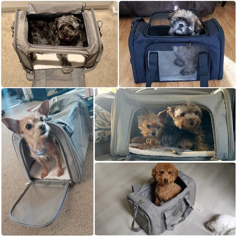Sac de Transport Chien Souple Bandoulière Petit Chien Chat