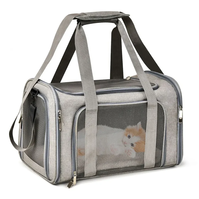 Sac de Transport Chien Souple Bandoulière Petit Chien Chat